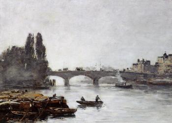 Eugene Boudin : Rouen, the Pont Corneille, Fog Effect